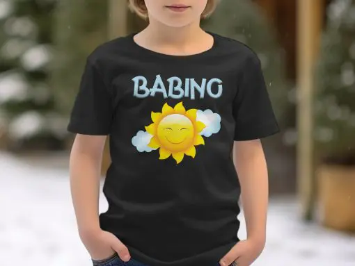 Smeškano Sunce Dizajn BABING T-Shirts — izobraženie 3