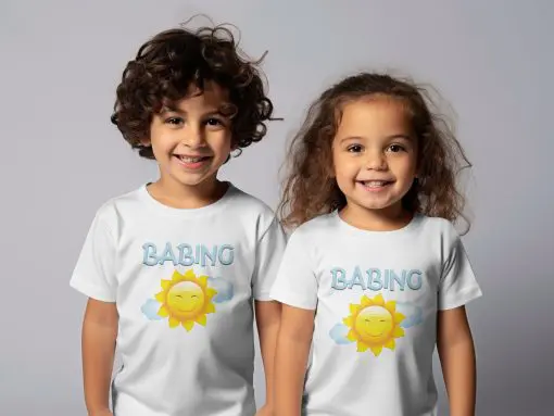 Smeškano Sunce Dizajn BABING T-Shirts — izobraženie 2