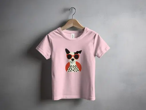 Stilski dizajn sa slikom psa u tačkama T-Shirts — izobraženie 4