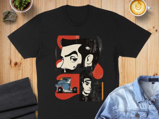 Vintage Artistic Graphic Multicolor Printed T-majicas