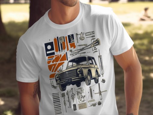 Retro Car Parts Diagram Design Classic T-Shirts