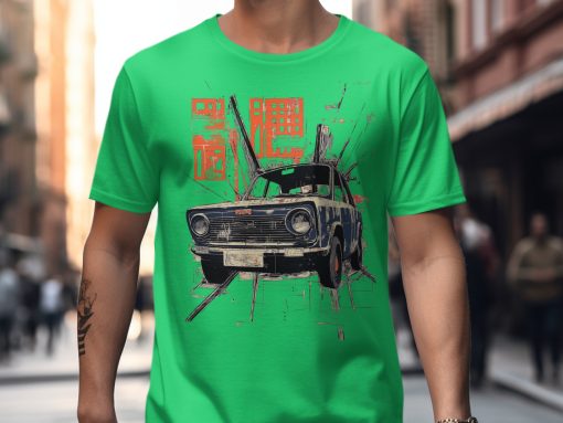 Retro Car Graphic Tee, Vintage Car T-Shirt, Classic Car Art on Shirt, Unique Automotive Design, Men's Car Enthusiast Tee, Cool Car Shirt
