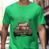 Vintage Car Print Majica, Klasična Auto Graphic Majica, Retro Automobile Art, Unique Ležerna Top, Cool Vehicle Illustration Majica
