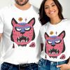 Fierce Roze Cat Dizajn Handmade Graphic T-majicas