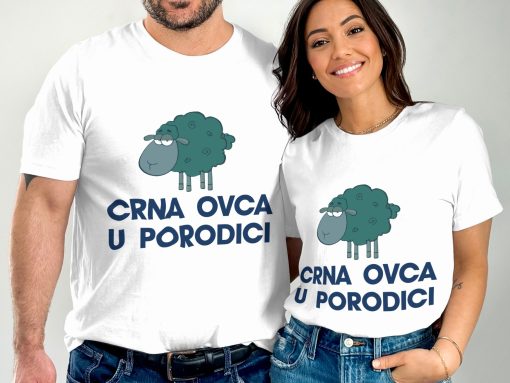 Smiješni Crna Ovca U Porodici Grafički T-Shirts
