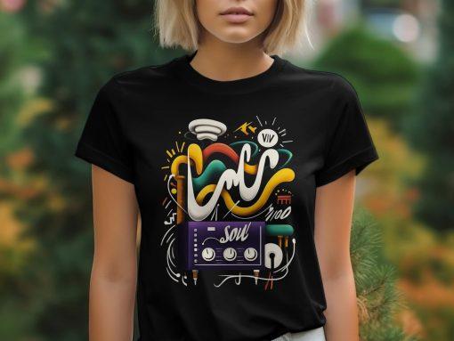 Muška majica sa grafičkim dizajnom, Vintage stil majice Soul Music, Unikatna retro majica, Moderna majica za svakodnevni stil