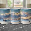 Scenic Zimska Mountain Landskapae Printed Soljas