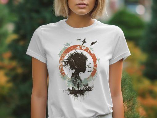 Umetnički dizajn sa siluetom za ljubitelje T-Shirts