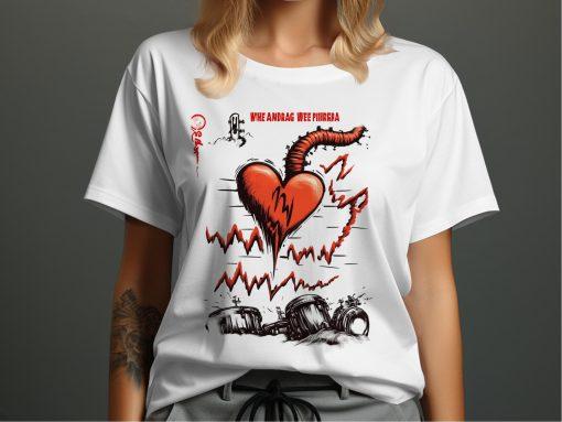 Uzbudljivi srčani motiv umjetnički dizajnirani T-Shirts