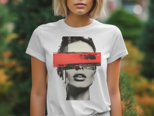 Umjetnički dizajn crno bijeli portret majice T-Shirts