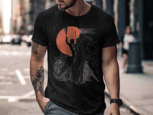 Vintage Warrior on Horse with Spear Graphic T-Shirts
