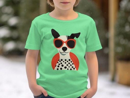 Stilski dizajn sa slikom psa u tačkama T-Shirts