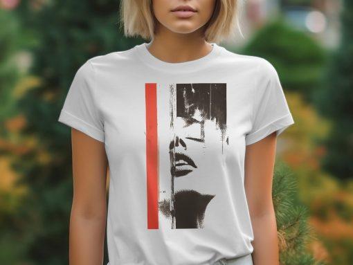 Izvanredan Apstraktan Dizajn sa Crvenom Prugom T-Shirts