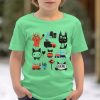 Šarena Duga Majica Sa Motivima Životinja I Vozila, Crtani Stil, Dečiji Dizajn, Unikatna Moda, Popularni Etsy Proizvod