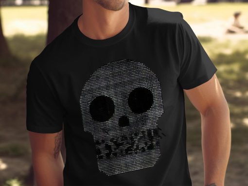 Digital Kraniotomy Grid Skull Illustration Majica