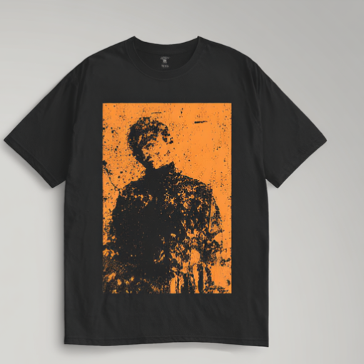 Grunge Portret Moderna Grafika Crna Majica Sa Printom Majica