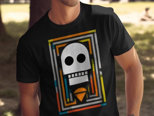Geometric Skull Art Graphic Display Perfect Dizajn Majica