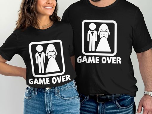 Klasična Bela Couples Matching Stil Plain Majica