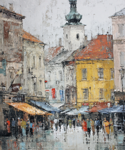 Apstraktno platno 'Creatorium Serbian Ecommerce Panorame Iroki Vidici 40 120' - Moderna umetnost