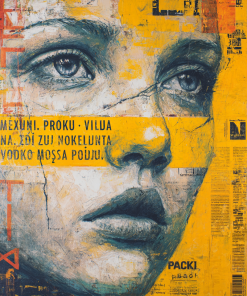 Apstraktno platno 'Creatorium Serbian Ecommerce Site Veliki Formati Dominantni' - Moderna umetnost