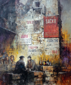 Apstraktno platno 'Creatorium Serbian Ecommerce Site Veliki Formati Dominantni' - Moderna umetnost