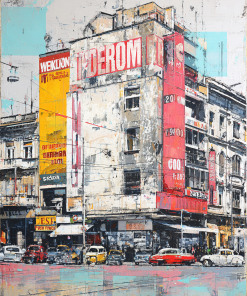 Apstraktno platno 'Creatorium Serbian Ecommerce Site Veliki Formati Dominantni' - Moderna umetnost